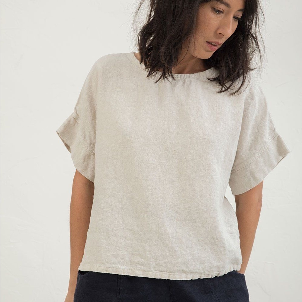 Elizabeth Suzann Georgia Tee in flax linen